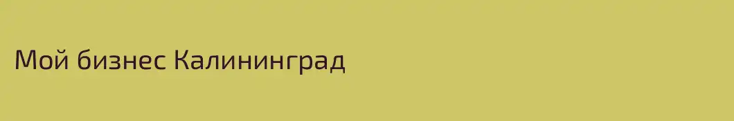 Мой бизнес Калининград